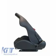 Bucket Seats Apollo Sport PVC Black With White Stitching Pair 2 Pcs-image-6293537