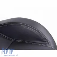 Bucket Seats Apollo Sport PVC Black With White Stitching Pair 2 Pcs-image-6293540