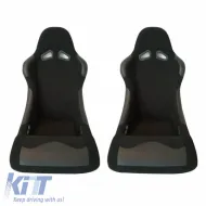 image-24-Bucket Seats Daytona Fabric All Black Pair 2 Pcs