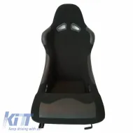 Bucket Seats Daytona Fabric All Black Pair 2 Pcs-image-6293695