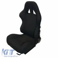 Bucket Seats Poseidon Fabric All Black Pair 2 Pcs-image-6293683