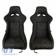image-19-Bucket Seats Race Suede Alcantara Black Pair 2 Pcs