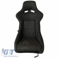 Bucket Seats Race Suede Alcantara Black Pair 2 Pcs-image-6293649