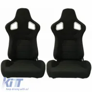 image-25-Bucket Seats RS Fabric Black With White Stitching Pair 2 Pcs