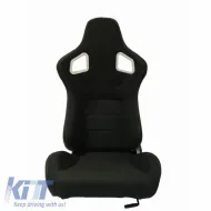 Bucket Seats RS Fabric Black With White Stitching Pair 2 Pcs-image-6293699