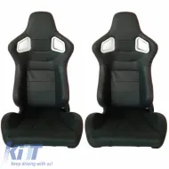 image-16-Bucket Seats RS PVC Black With Red Stitching Pair 2 Pcs