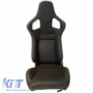 Bucket Seats RS PVC Black With White Stitching Pair 2 Pcs-image-6293706