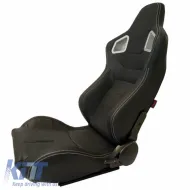 Bucket Seats RS PVC Black With White Stitching Pair 2 Pcs-image-6293709