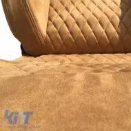 Bucket Seats RS Suede Alcantara Beige With Beige Cross Stitching Pair 2 Pcs-image-6293626