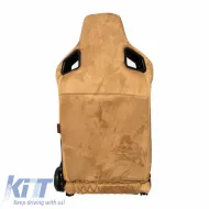 Bucket Seats RS Suede Alcantara Beige With Beige Cross Stitching Pair 2 Pcs-image-6293628