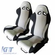 image-9-Bucket Seats suitable for Poseidon Fabric Black/Grey Pair 2 Pcs