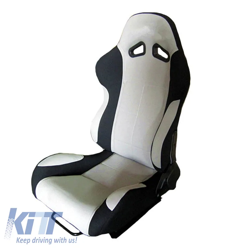 Bucket Seats suitable for Poseidon Fabric Black/Grey Pair 2 Pcs