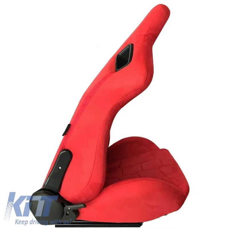 Bucket Seats suitable for R8 Suede Alcantara Red Pair 2 Pcs