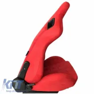 Bucket Seats suitable for R8 Suede Alcantara Red Pair 2 Pcs-image-6293655