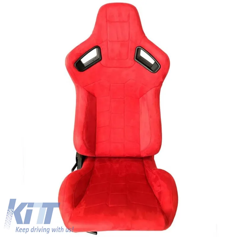 Bucket Seats suitable for R8 Suede Alcantara Red Pair 2 Pcs