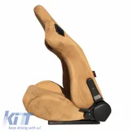 Bucket Seats suitable for R8 Suede Alcantara Beige Pair 2 Pcs-image-6293608