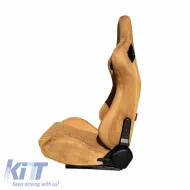 Bucket Seats suitable for R8 Suede Alcantara Beige Pair 2 Pcs-image-6293609