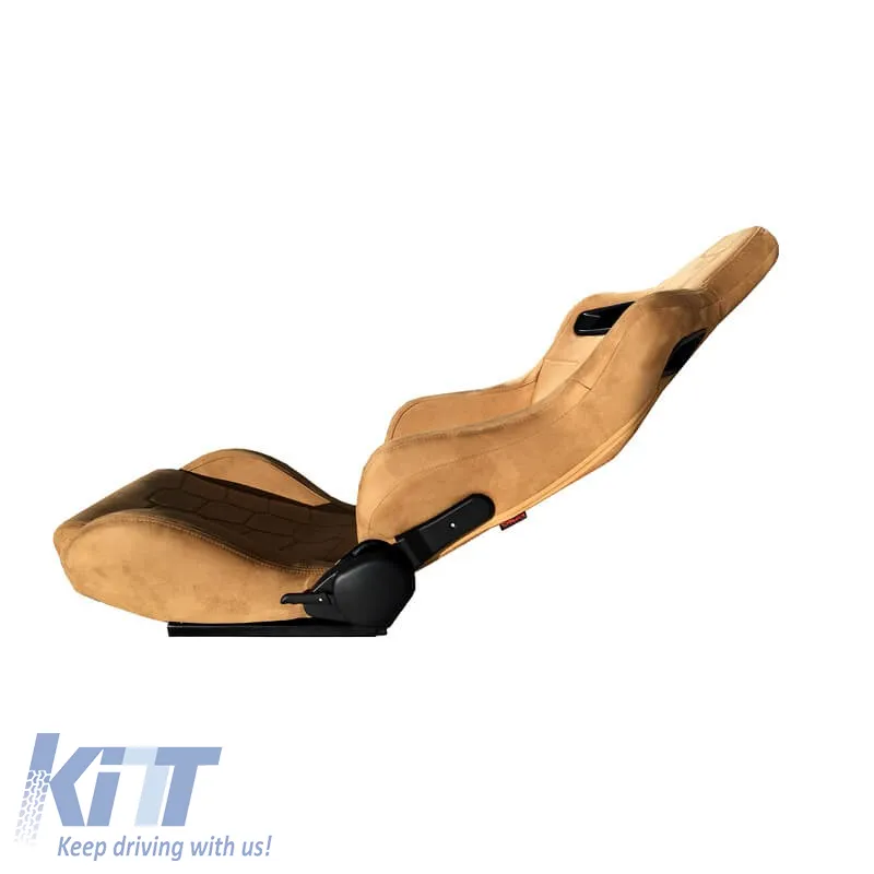 Bucket Seats suitable for R8 Suede Alcantara Beige Pair 2 Pcs