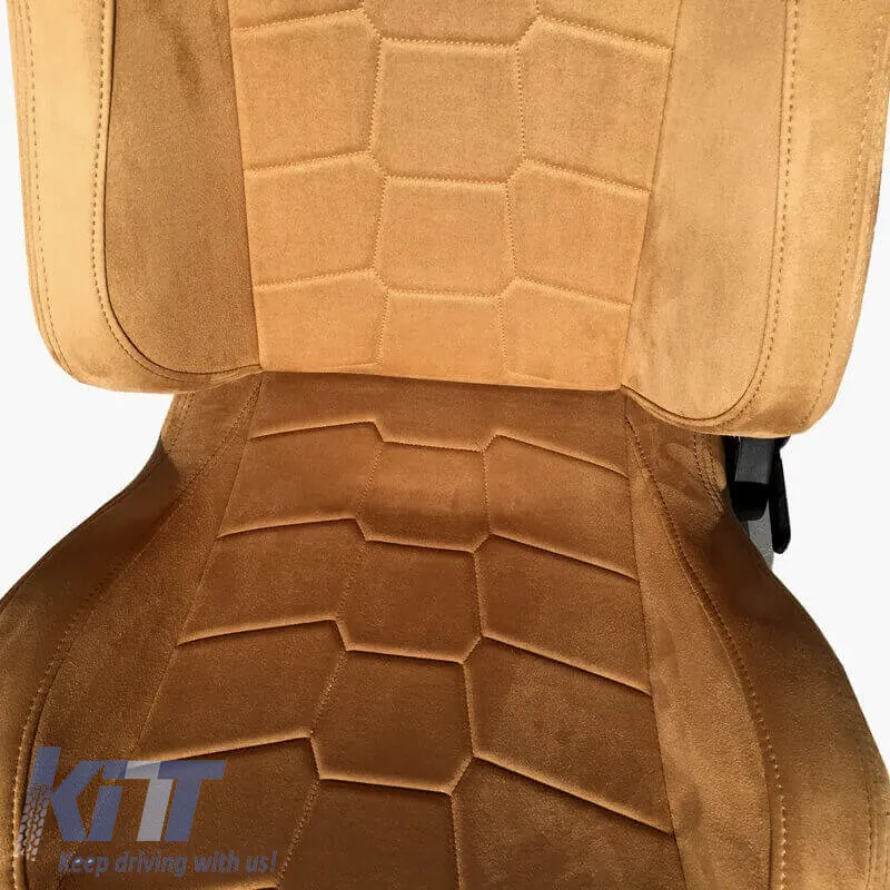 Bucket Seats suitable for R8 Suede Alcantara Beige Pair 2 Pcs