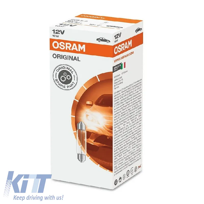 Bulb Festoon 41mm C10W SV8.5-8 12V 10W Osram 6411 1pc