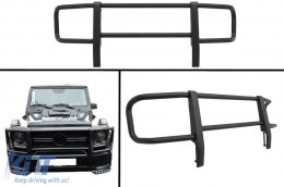 BullBar pour Mercedes Classe G W463 1989-2018 Noir seul pour G63 G65 Pare-chocs-image-6045833