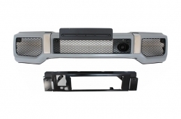 Bumper for Mercedes G-Class W463 89-17 Grille G65 GT-R Panamericana Look-image-6038603