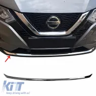 Bumper Grille Fins Chrome suitable for Nissan Qashqai 2017-2021 Steel-image-6308338