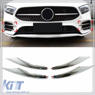 Bumper Grille Fins Chrome suitable for Mercedes-Benz A-Class W177 18+ Set 4 Pcs