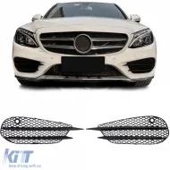image-5-Bumper grille set fits Mercedes C W205 C205 A205 S205 14-18