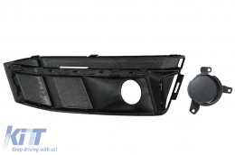 Bumper Lower Grille ACC Covers Side Grilles suitable for Audi A4 B9 S-Line Sedan Avant (2016-2018) RS4 Design Black Edition-image-6067987