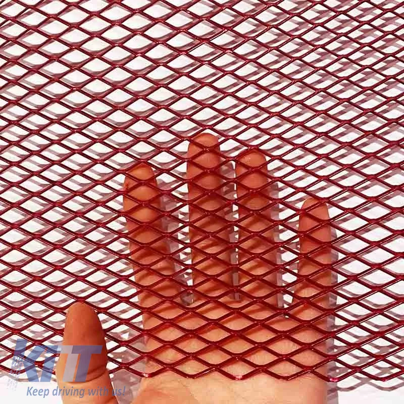 Bumper Mesh Universal Aluminium 100x30cm Red 1 Piece