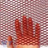Bumper Mesh Universal Aluminium 100x30cm Red 1 Piece-image-6306502