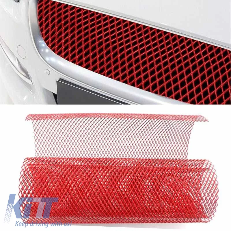 Bumper Mesh Universal Aluminium 120x20cm Red 1 Pc