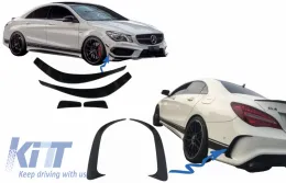 image-21-Bumper Splitters Fins Aero Side Vent Canards suitable for Mercedes CLA W117 C117 X117 (2013-2016) CLA45 Design