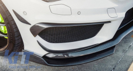 Bumper Splitters Fins Aero Side Vent Canards suitable for Mercedes Benz CLA W117 C117 X117 (2013-2016) CLA45 A-Design Carbon Film-image-6036396