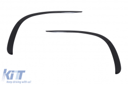Bumper Splitters Fins Brows Aero Moldings suitable for Mercedes CLS C257 Sport Line (2018-2023) Piano Black-image-6111591