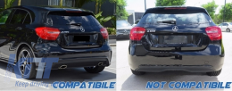 Bumper Splitters Fins Brows Aero suitable for Mercedes W176 A-Class (2012-08/2015) A45 Design-image-6095685