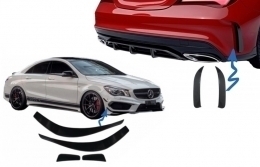 image-24-Bumper Splitters Fins Side Vent Flaps Flics suitable for Mercedes CLA W117 C117 X117 (2013-2018) CLA45 Design
