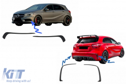 Bumpers Splitters Fins Aero suitable for Mercedes A-Class W176 A45 (2012-2018) Aero Edition Look