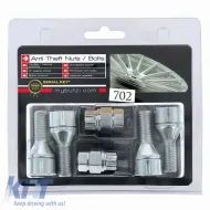 Butzi Premium lopásgátló kerékcsavar készlet 6 db, egyedi kulccsal, Type-EE M12x1.5 L26 T17-image-6294838