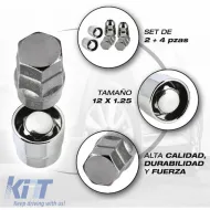 Butzi Premium lopásgátló kerékcsavar készlet 6 db, egyedi kulccsal, Type-AA M12x1.25-image-6294864