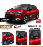 C3 Batman Mirror Cover Piano Black / 2016 - 2021 - DTMCC6026334