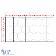 Cadre de montage en aluminium pour éclairage LED hexagonal pour atelier de garage showroom-image-6193298