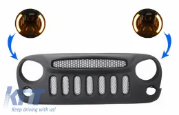 image-70-Calandre avant pour JEEP Wrangler JK 07-17 Light CREE LED Phares