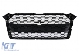 Calandre avant sans badge pour Audi A5 F5 2017-2019 RS Design Grille noire-image-6103427