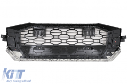 Calandre Centrale pour Audi Q8 2018-2023 Sport Design Noir Brillant-image-6092170