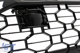 Calandre Centrale pour Audi Q8 2018-2023 Sport Design Noir Brillant-image-6092172