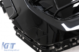 Calandre Centrale pour Audi Q8 2018-2023 Sport Design Noir Brillant-image-6092173