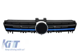 image-19-Calandre Centrale pour VW Golf 7 VII 2012-2017 R-Line GTE Look Insertions Bleues
