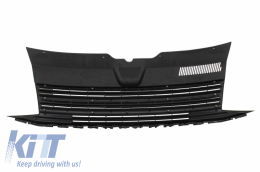Calandre débadgée avant sans badge pour VW T6 Bus Transporter 15-19 noir mat-image-6054374